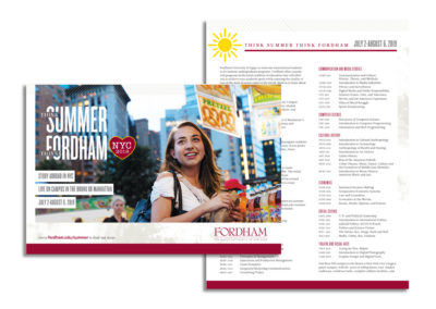 Picture of Brochure for Summer Session at Fordham